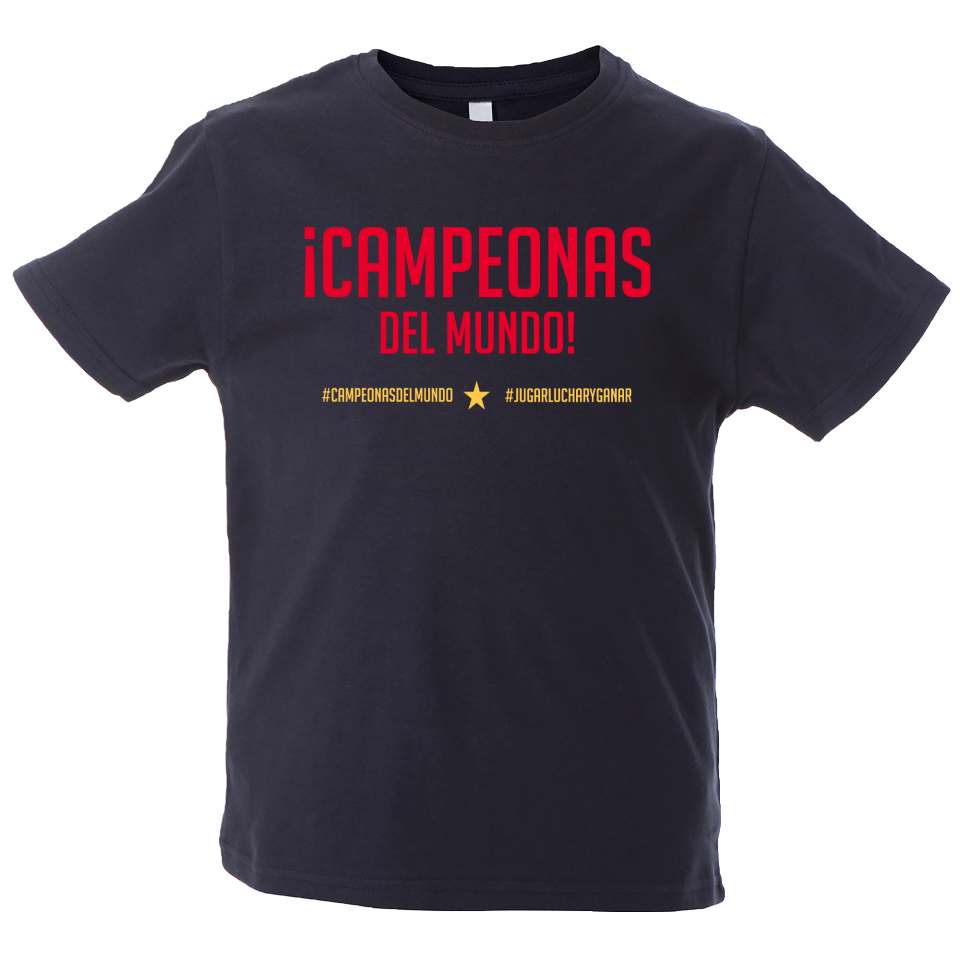 Camiseta algodón infantil Campeonas Del Mundo