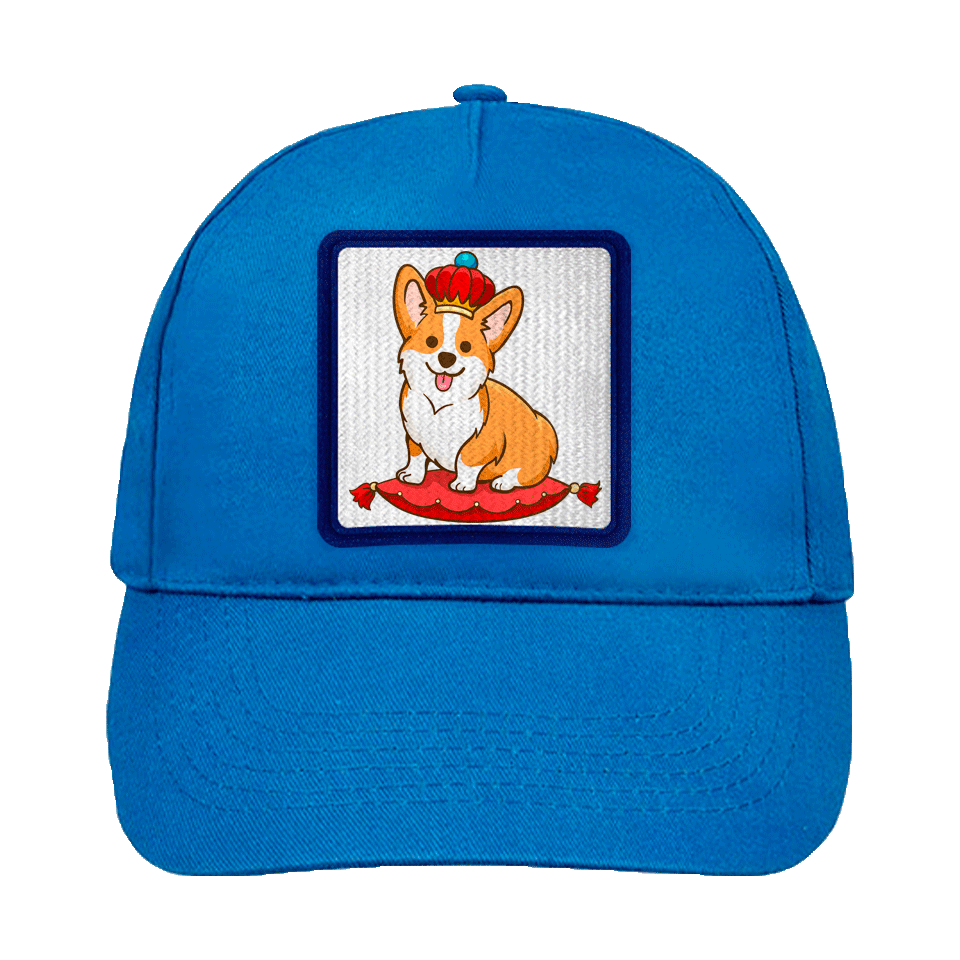 Gorra infantil con parche Rey Corgi
