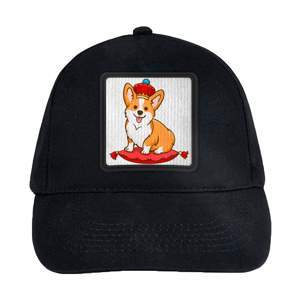 Gorra infantil con parche Rey Corgi