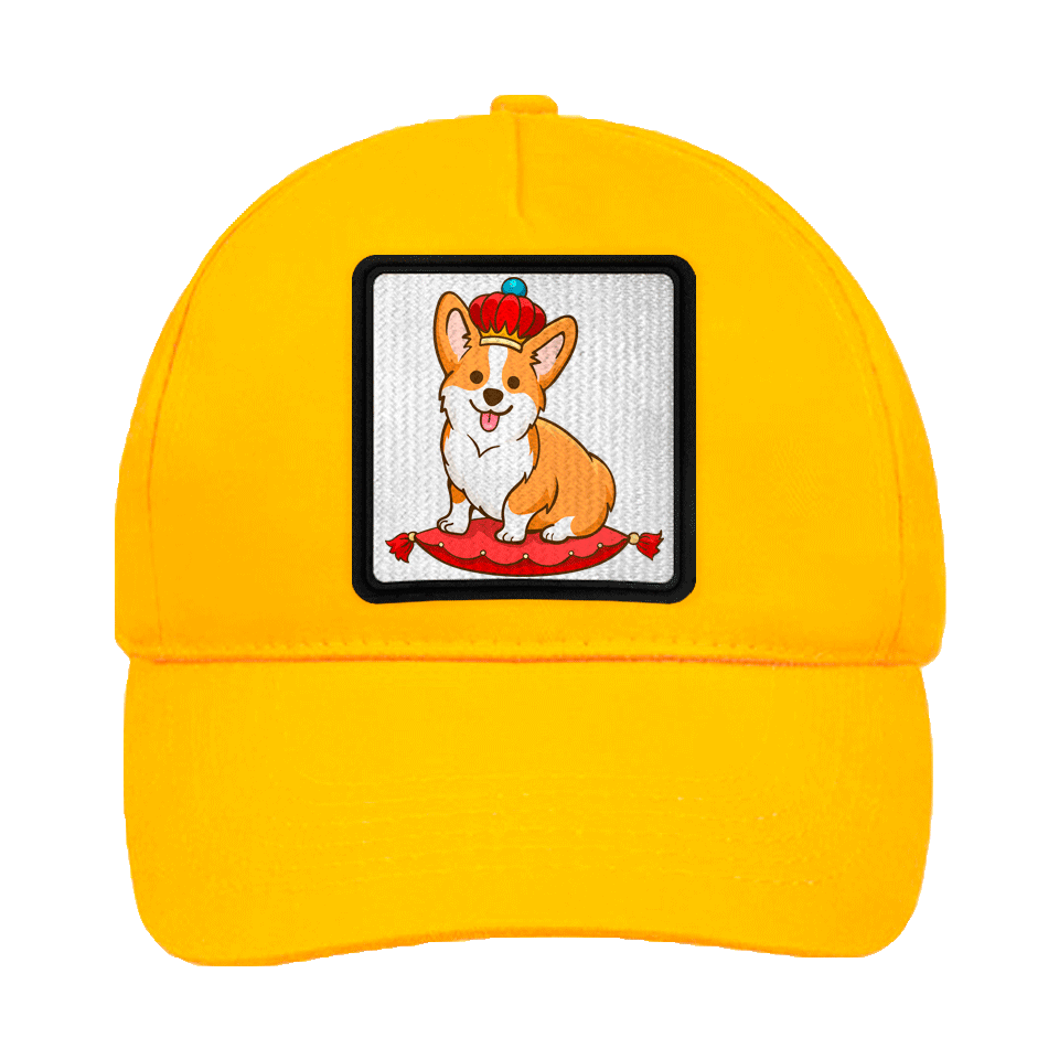 Gorra infantil con parche Rey Corgi