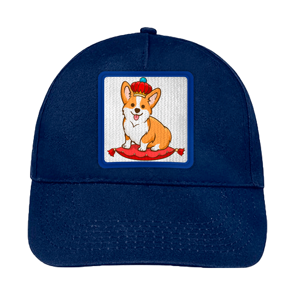 Gorra infantil con parche Rey Corgi