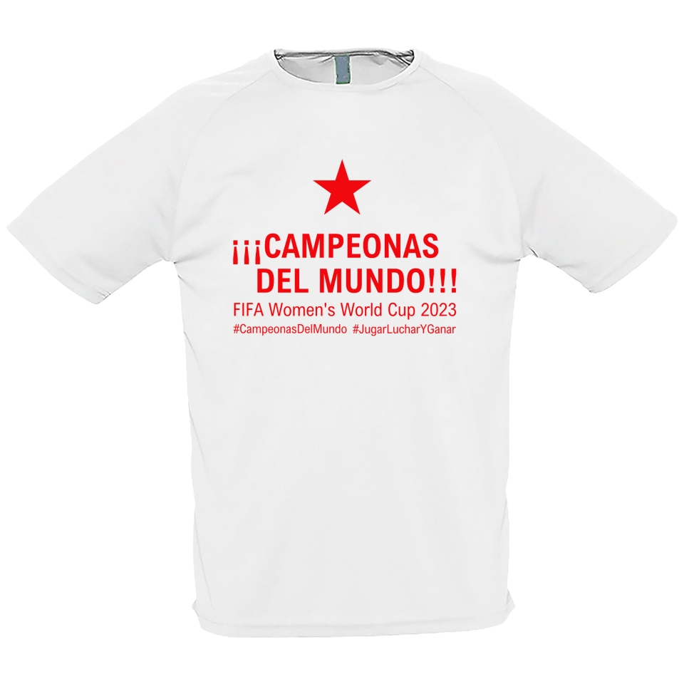 Camiseta poliéster infantil Campeonas Del Mundo 2023
