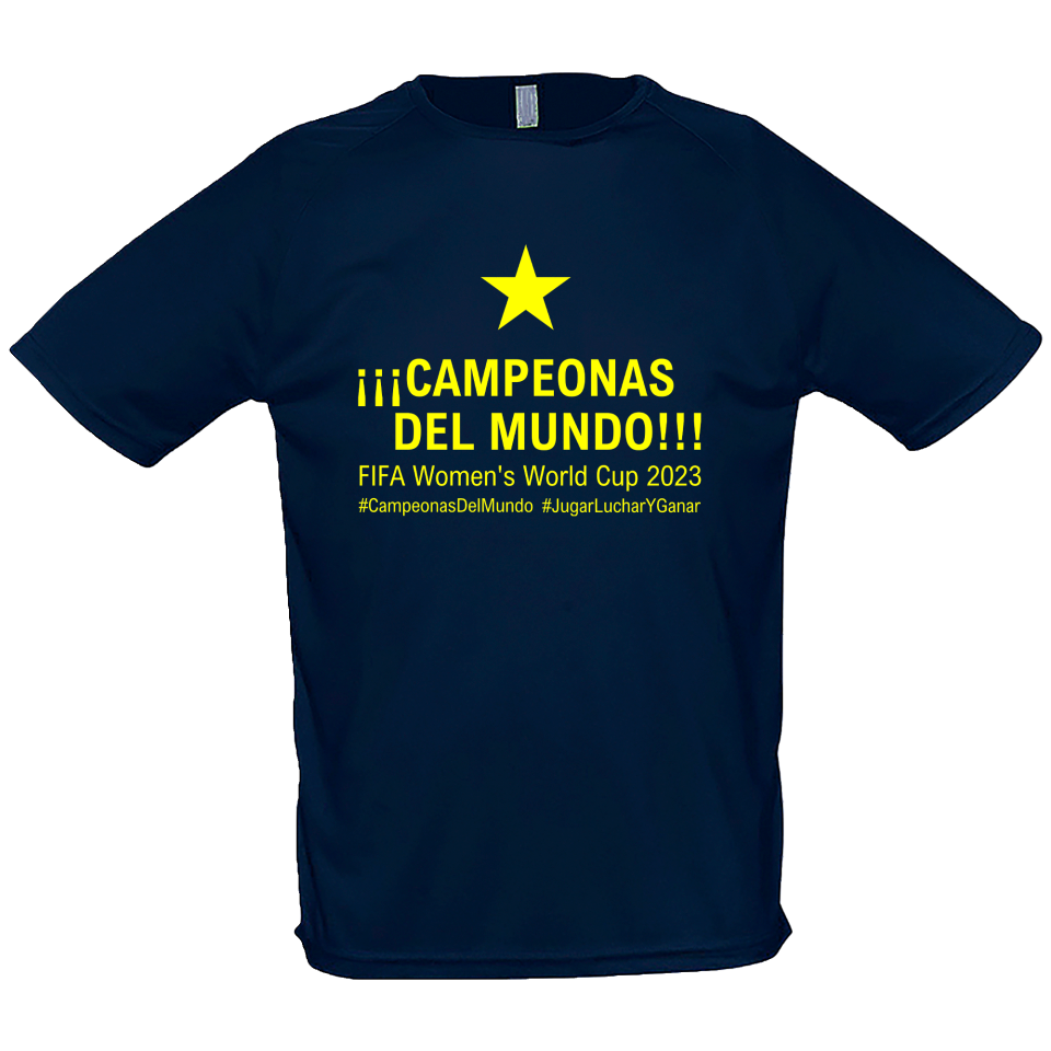 Camiseta poliéster infantil Campeonas Del Mundo 2023