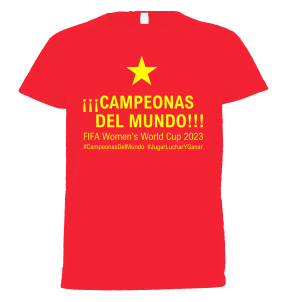 Camiseta poliéster unisex Campeonas Del Mundo 2023