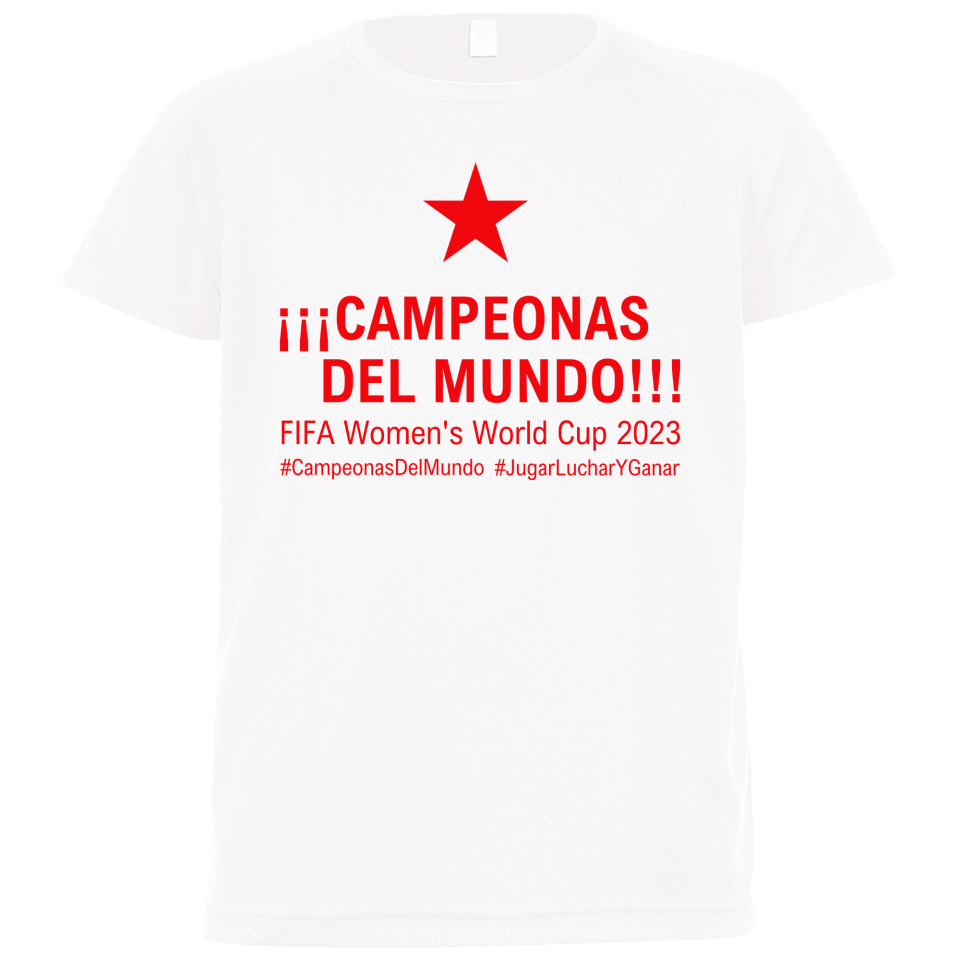 Camiseta poliéster unisex Campeonas Del Mundo 2023