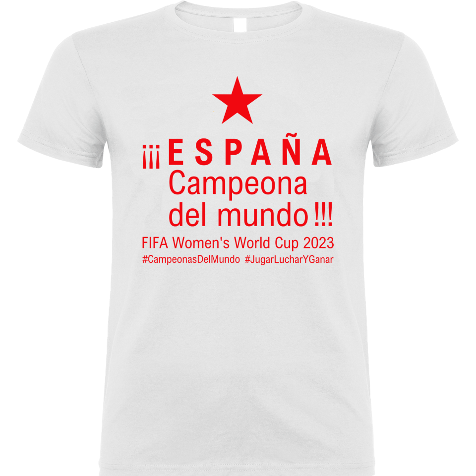 Camiseta algodón unisex España Campeona Del Mundo
