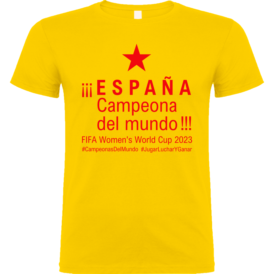 Camiseta algodón unisex España Campeona Del Mundo