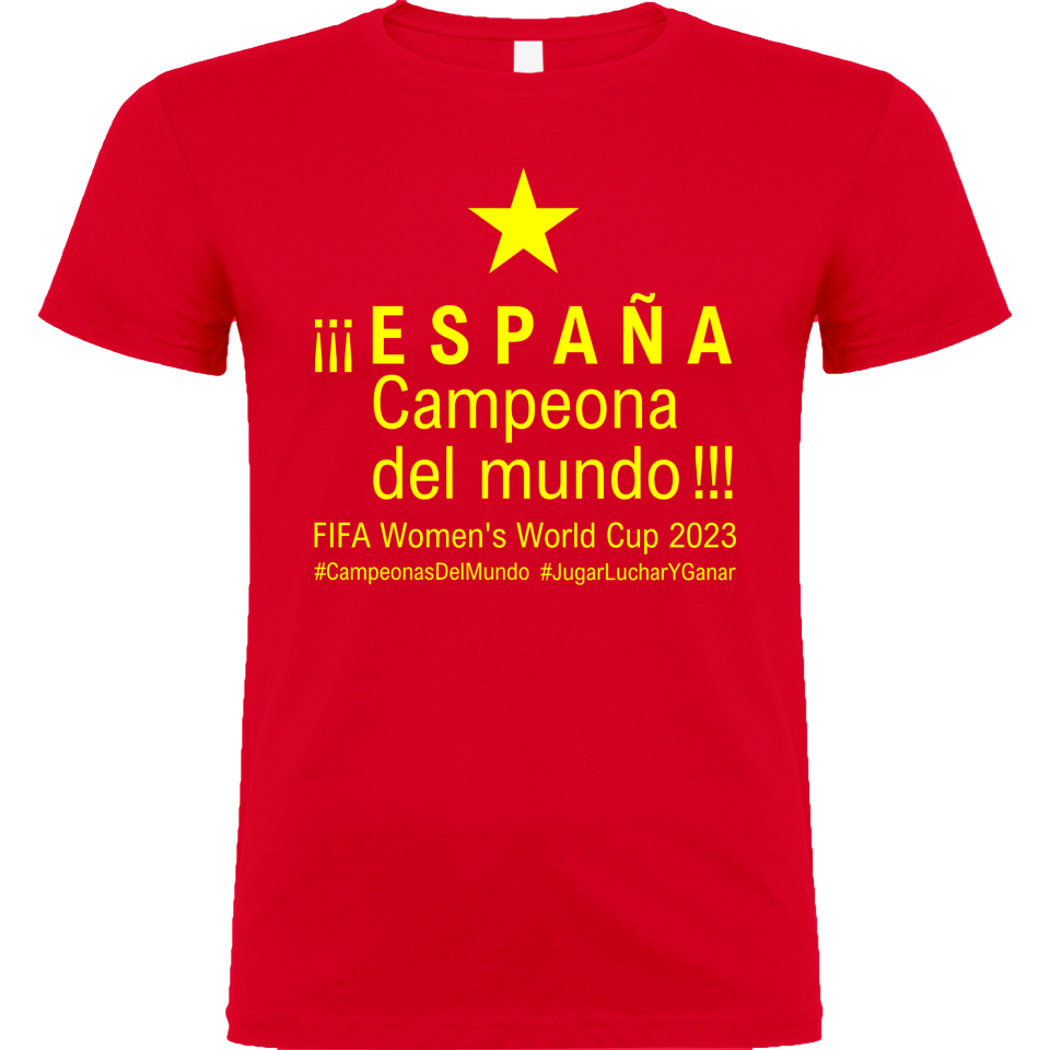 Camiseta algodón unisex España Campeona Del Mundo