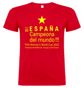 Camiseta algodón unisex España Campeona Del Mundo