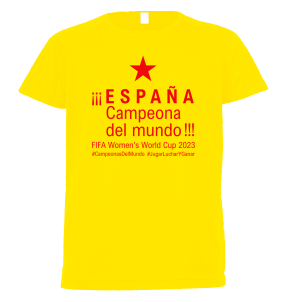 Camiseta poliéster unisex España Campeona Del Mundo