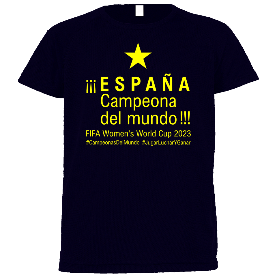 Camiseta poliéster unisex España Campeona Del Mundo