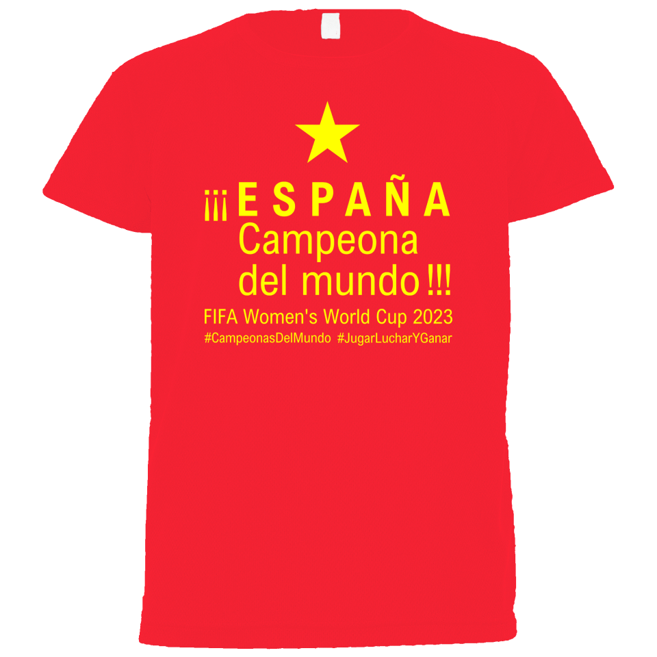 Camiseta poliéster unisex España Campeona Del Mundo