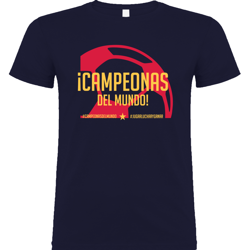 Camiseta algodón unisex Balón Campeonas del Mundo