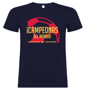 Camiseta algodón unisex Balón Campeonas del Mundo