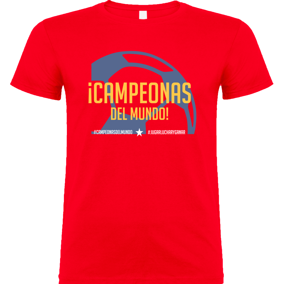 Camiseta algodón unisex Balón Campeonas del Mundo