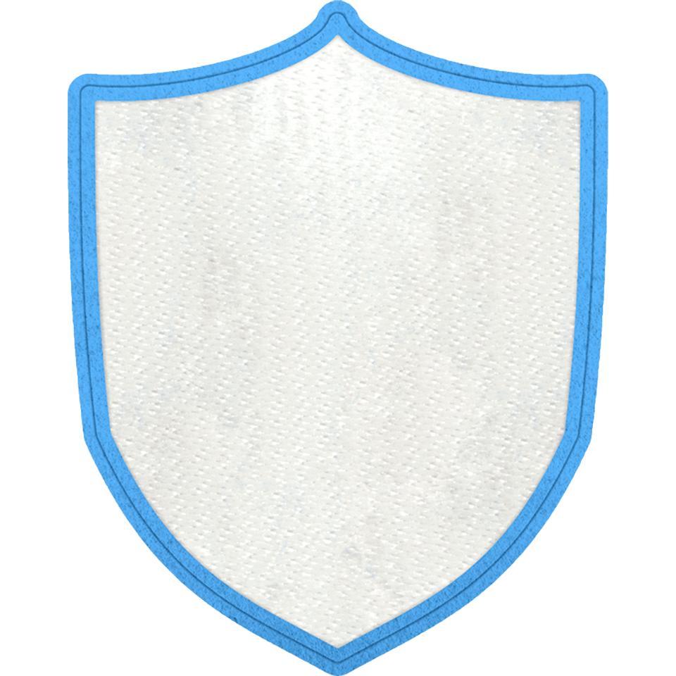 Parche Stick Forma de Escudo con Acabado Brillante