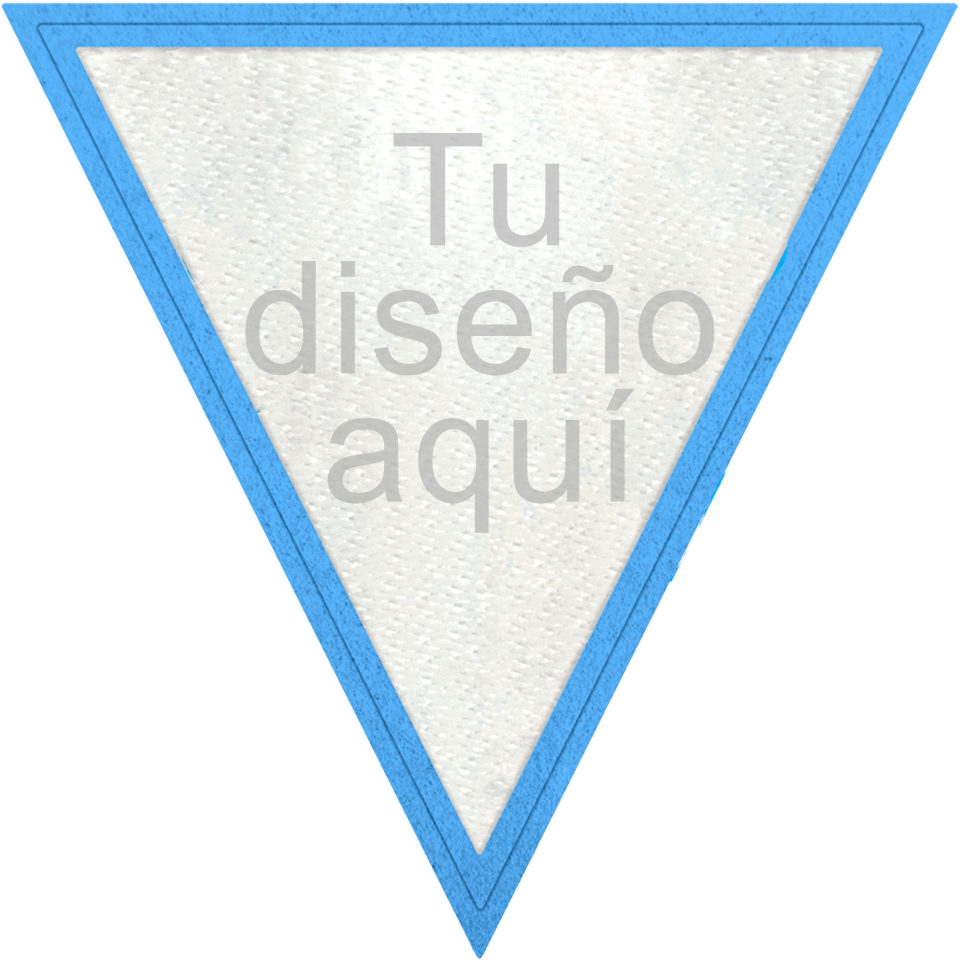 Parche Stick Triangular con Acabado Brillante en Distintos Colores