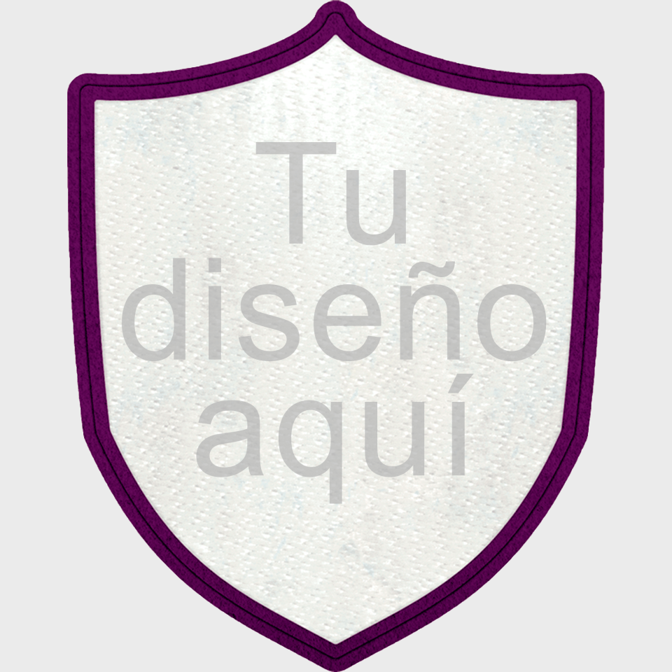 Parche Stick Forma de Escudo con Acabado Brillante