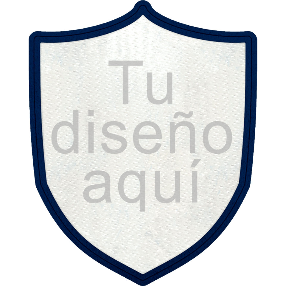 Parche Stick Forma de Escudo con Acabado Brillante