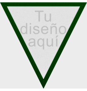 Parche Satín Flock Triangular Personalizable Colores Diferentes