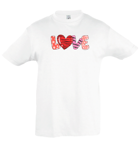 Camiseta infantil love estampado