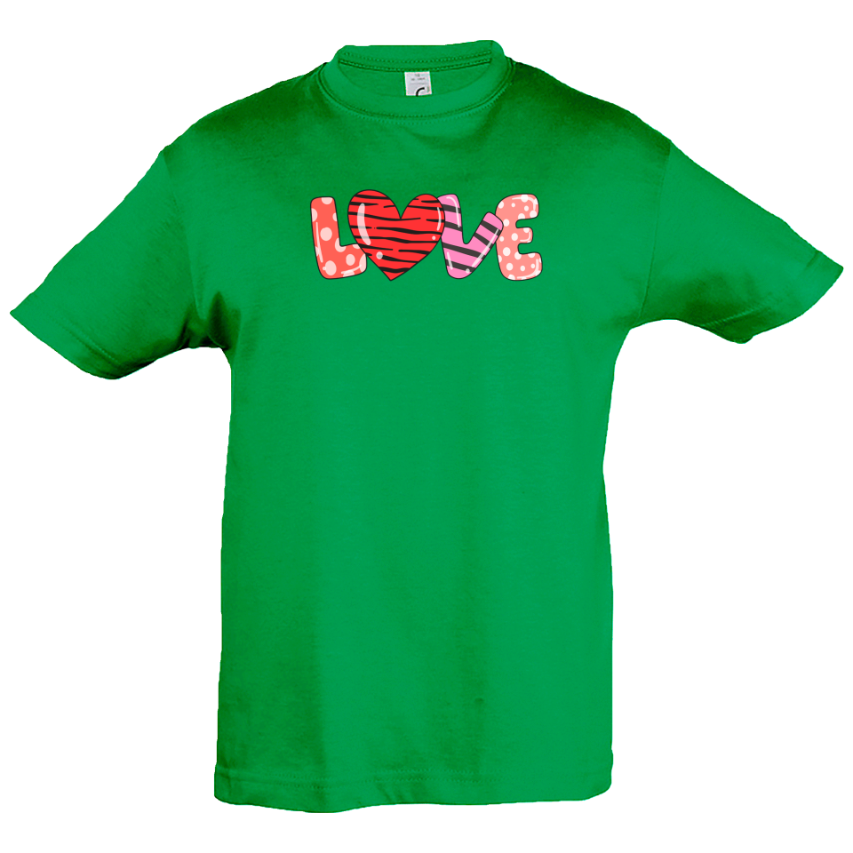 Camiseta infantil love estampado