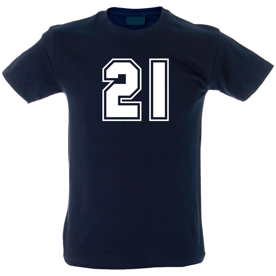 Camiseta hombre número 21