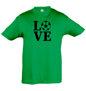 Camiseta infantil love fútbol