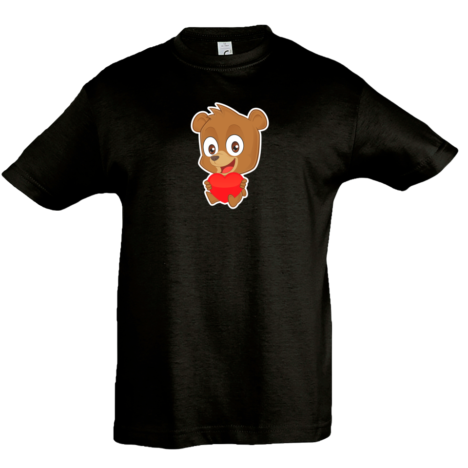 Camiseta infantil oso corazón