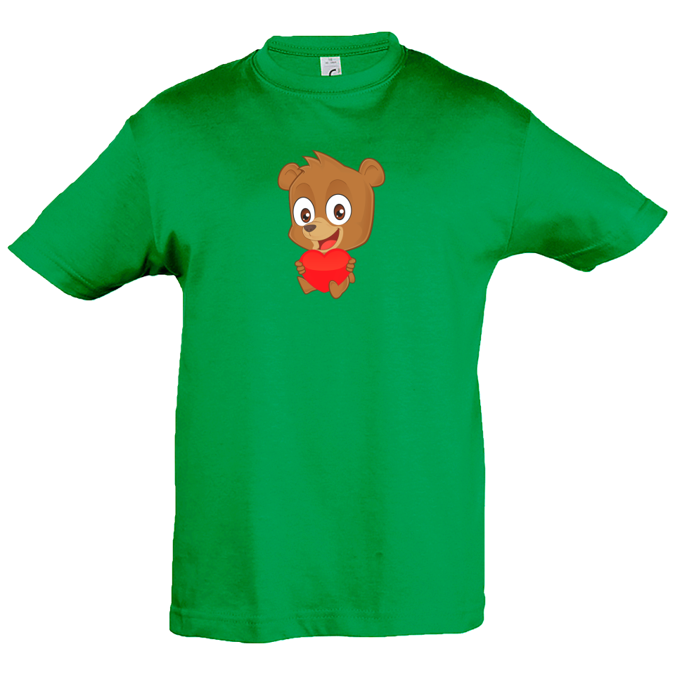 Camiseta infantil oso corazón