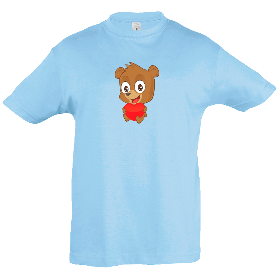 Camiseta infantil oso corazón