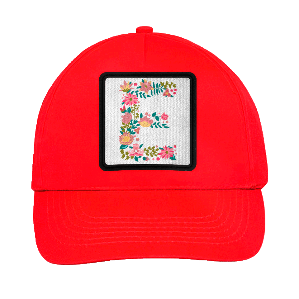 Gorra infantil con parche Letra E