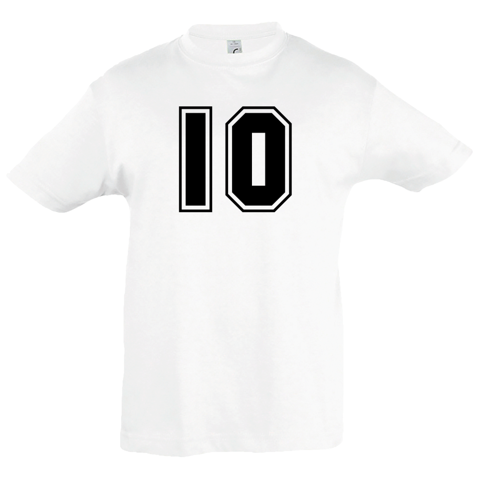 Camiseta infantil número 10