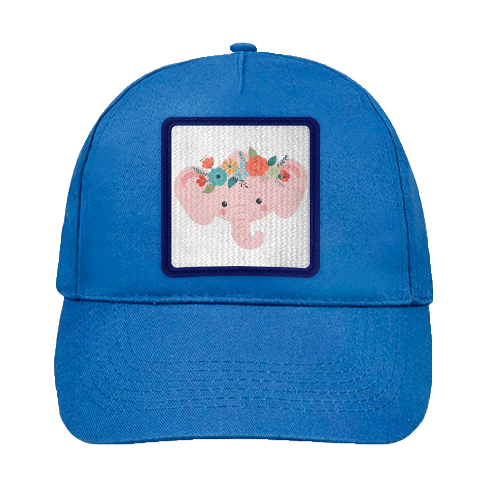 Gorra infantil con parche Elefante Corona De Flores