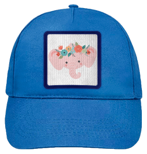 Gorra infantil con parche Elefante Corona De Flores