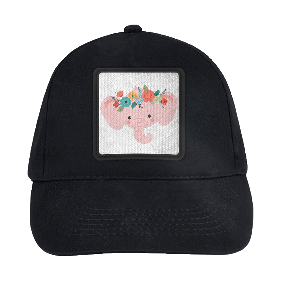 Gorra infantil con parche Elefante Corona De Flores