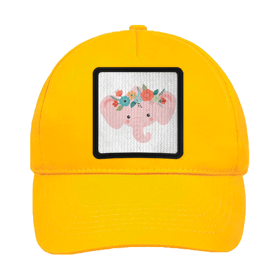 Gorra infantil con parche Elefante Corona De Flores