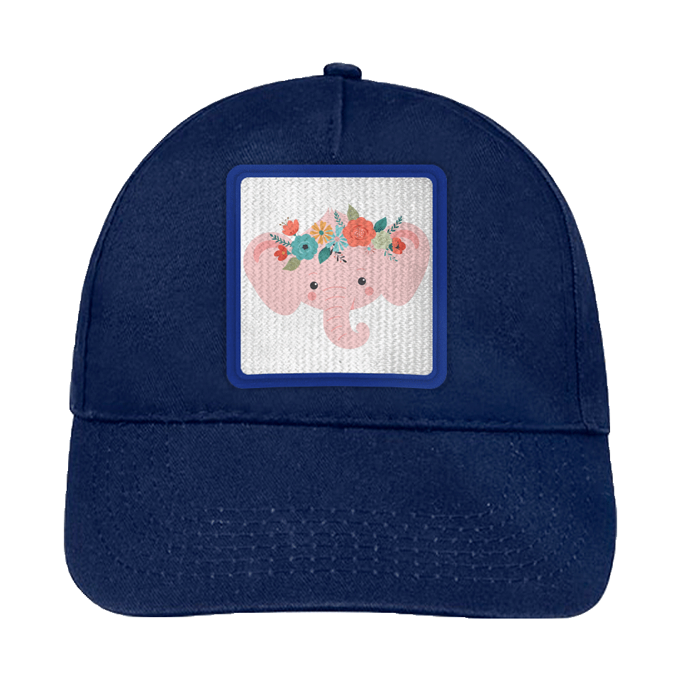 Gorra infantil con parche Elefante Corona De Flores