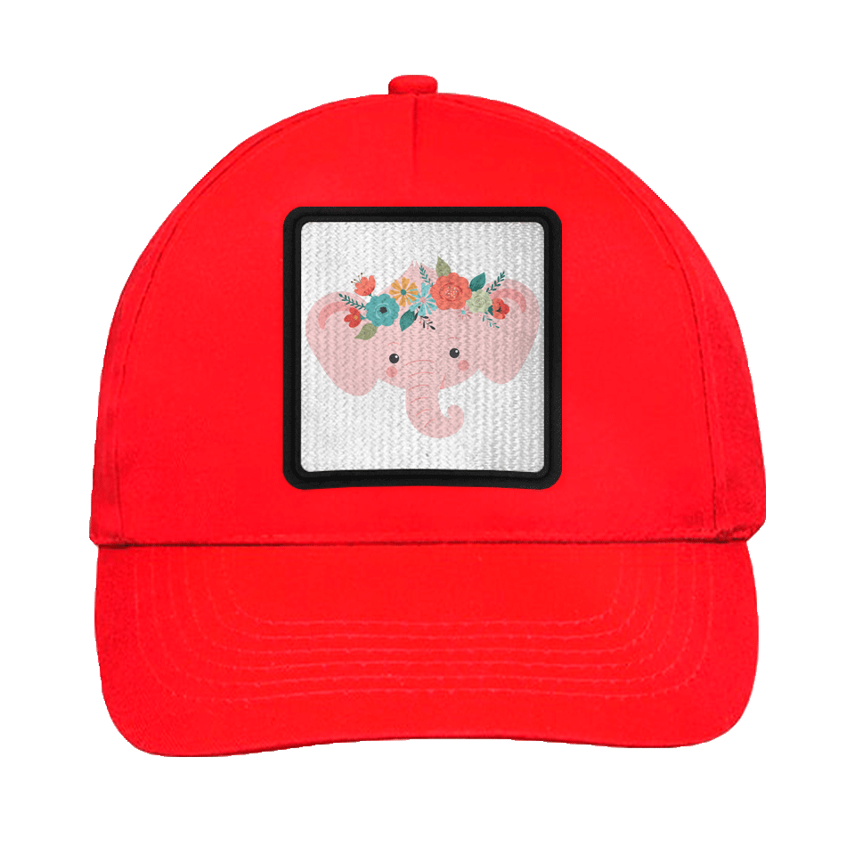 Gorra infantil con parche Elefante Corona De Flores