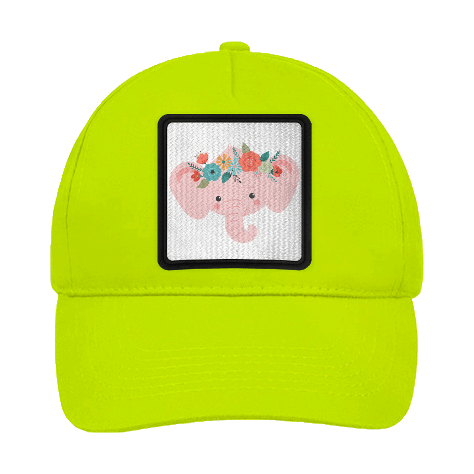 Gorra infantil con parche Elefante Corona De Flores