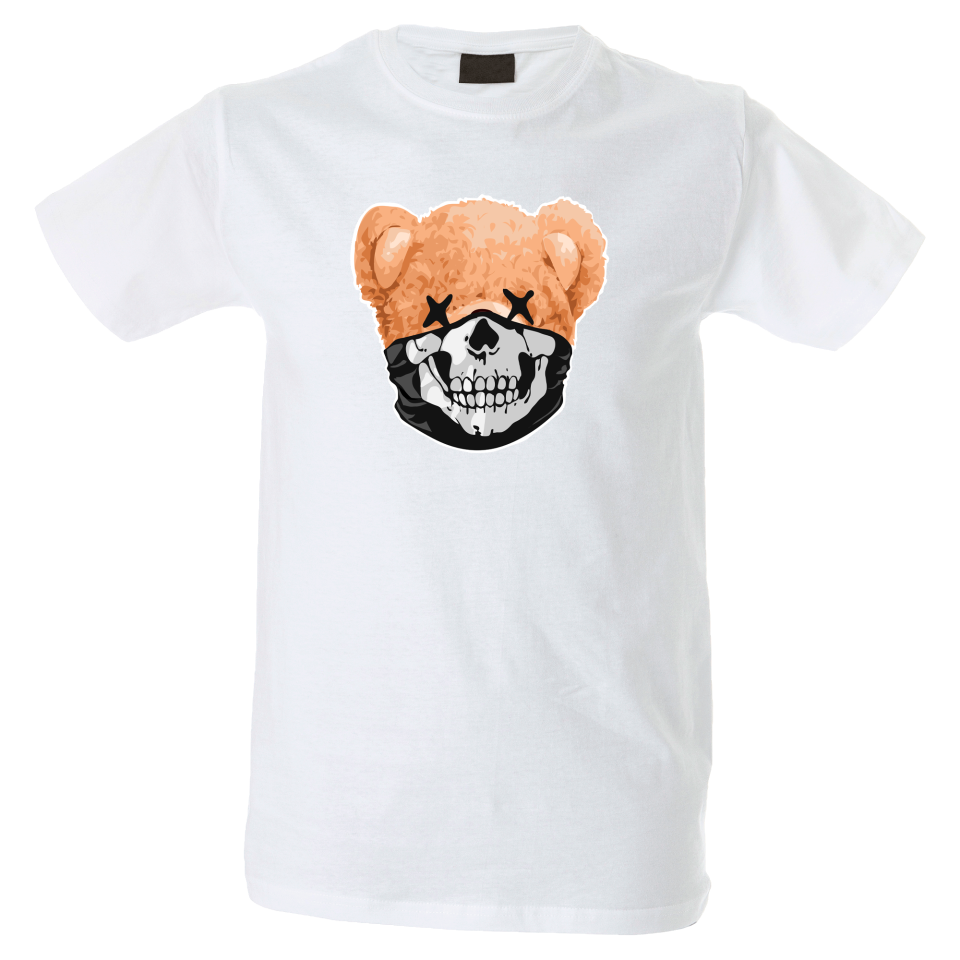 Camiseta hombre oso cubrebocas calavera