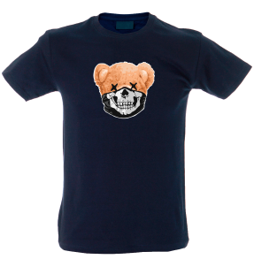 Camiseta hombre oso cubrebocas calavera