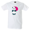 Camiseta hombre panda con paraguas
