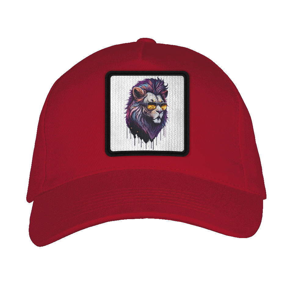 Gorra adulto con parche León Hipster Enfadado