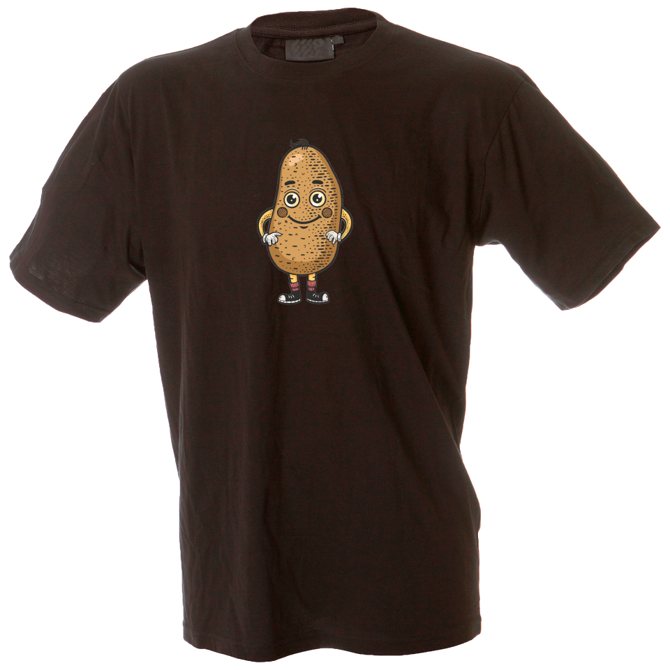 Camiseta hombre patata sonriente