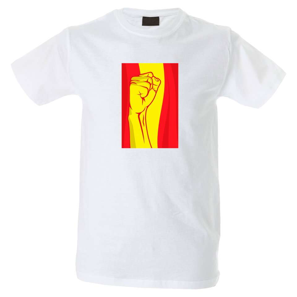 Camiseta hombre puño en bandera Española