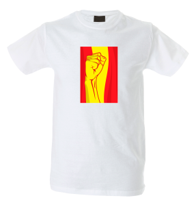 Camiseta hombre puño en bandera Española