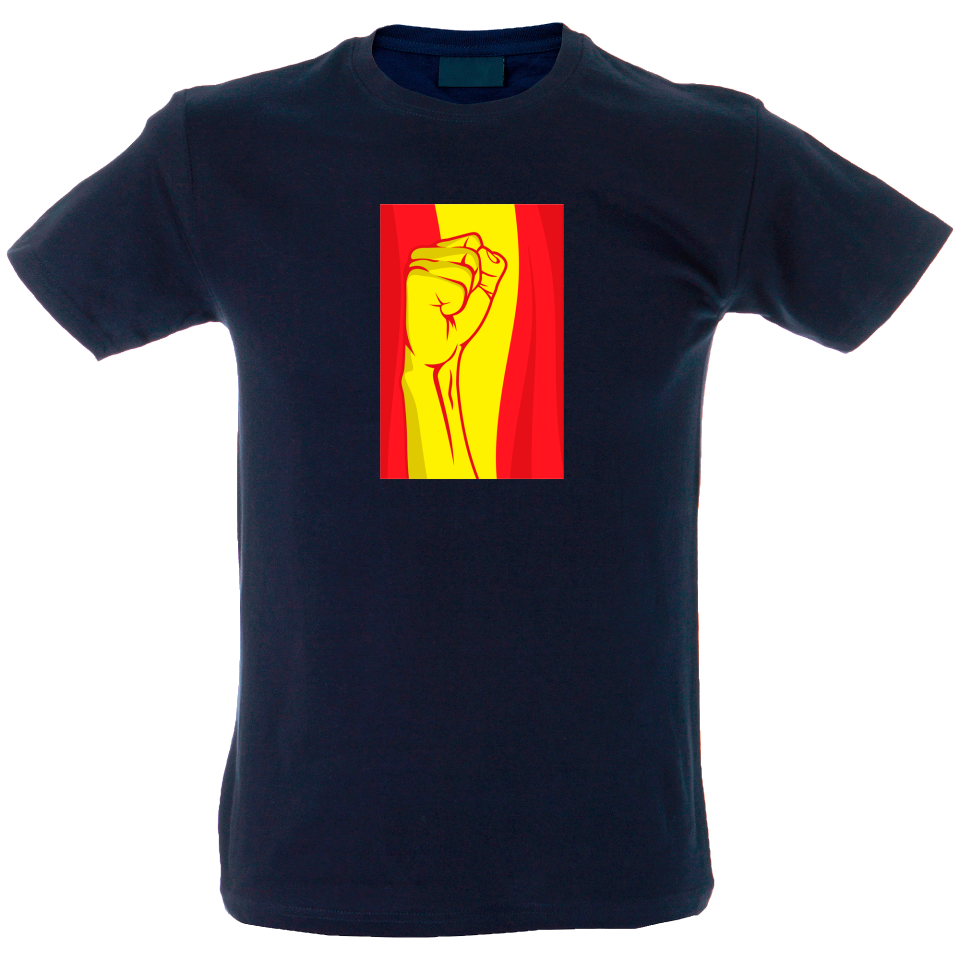 Camiseta hombre puño en bandera Española