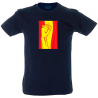 Camiseta hombre puño en bandera Española