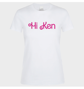 Camiseta algodón mujer Hi K personalizada Vinilo Eco Flock